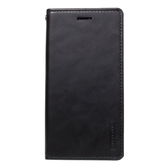 Black iPhone XS Max Leather Effect Flip Case - GOOSPERY Bluemoon
